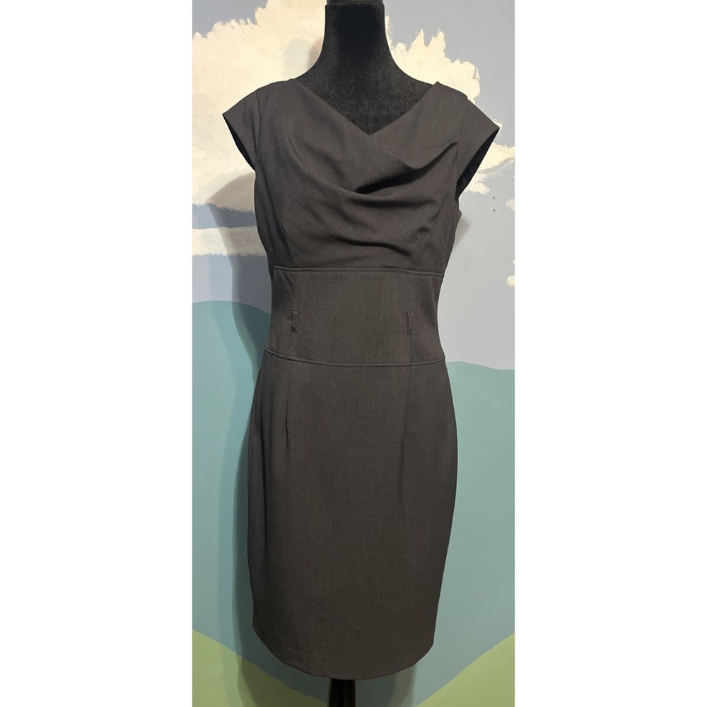 CALVIN KLEIN Sleeveless Career Dress Dark Grey Size 8 No Belt, Beautiful